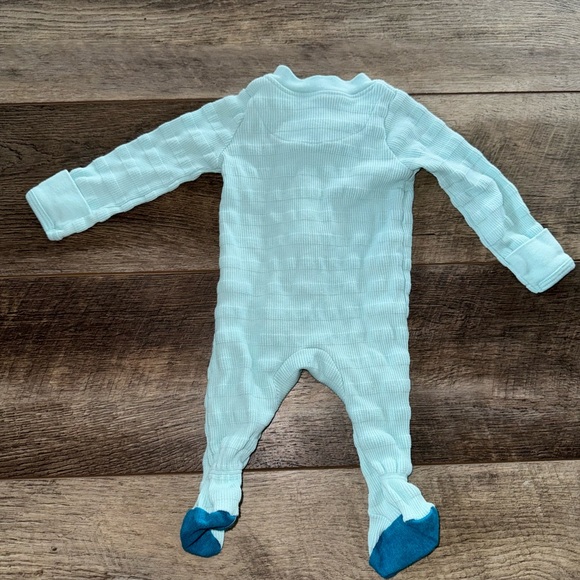 Teal Baby Blue Chunky Newborn Sleeper Unisex - Picture 6 of 8